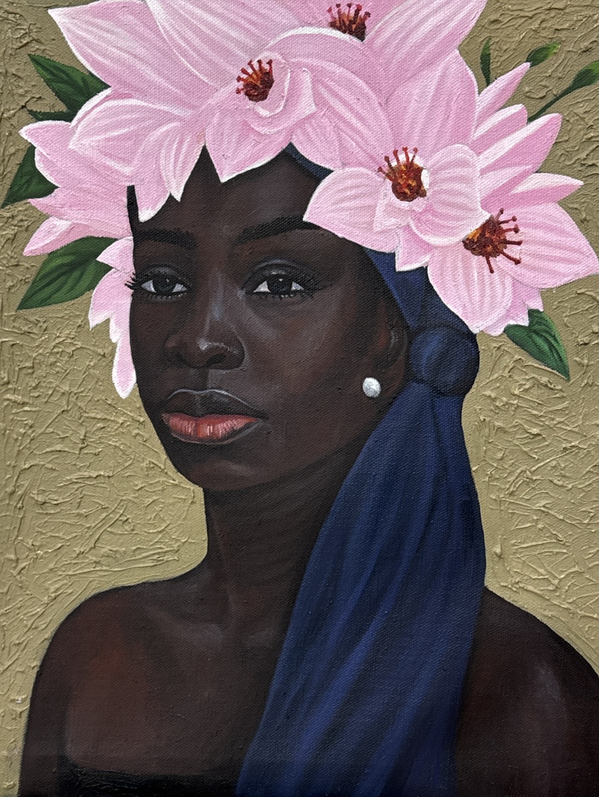 Moses Zibor | Lady and her pink flower