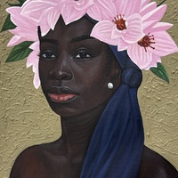 Moses Zibor | Lady and her pink flower