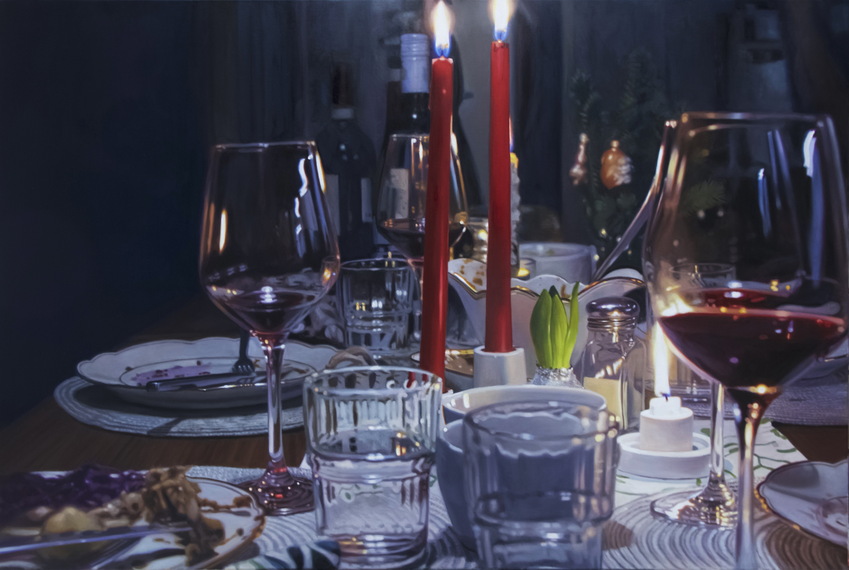 Frank Bauer | Stillleben mit roten Kerzen