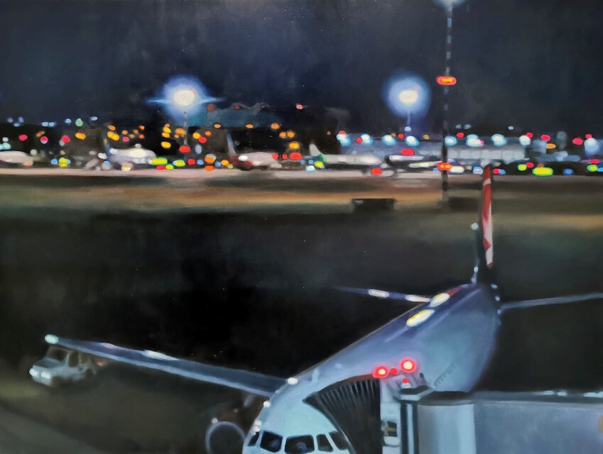 Frank Bauer | Flughafen, D�sseldorf Nacht