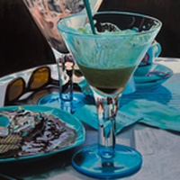 Frank Bauer | Stillleben mit blauem Schirm